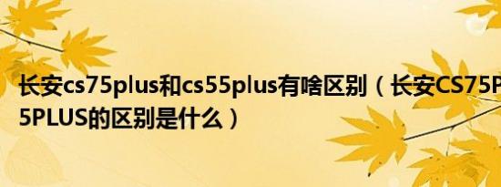 长安cs75plus和cs55plus有啥区别（长安CS75PLUS跟CS55PLUS的区别是什么）