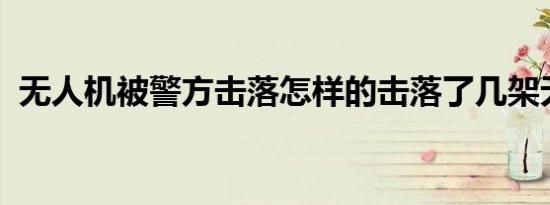 无人机被警方击落怎样的击落了几架无人机