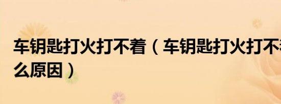 车钥匙打火打不着（车钥匙打火打不着了是什么原因）