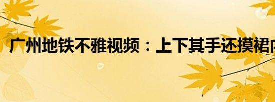 广州地铁不雅视频：上下其手还摸裙内风光