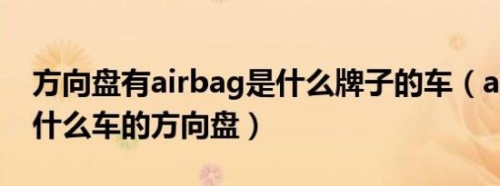 方向盘有airbag是什么牌子的车（alrbag是什么车的方向盘）