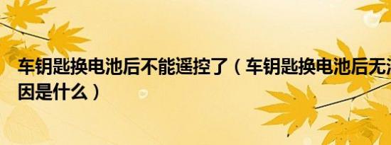车钥匙换电池后不能遥控了（车钥匙换电池后无法遥控的原因是什么）