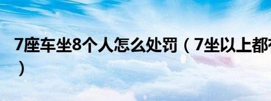 7座车坐8个人怎么处罚（7坐以上都有什么车）