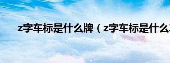 z字车标是什么牌（z字车标是什么车）
