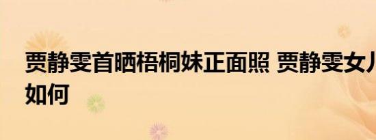 贾静雯首晒梧桐妹正面照 贾静雯女儿们颜值如何