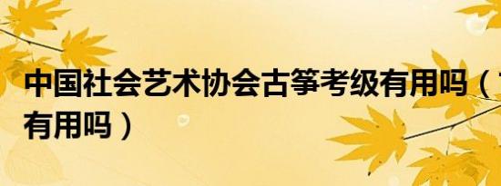 中国社会艺术协会古筝考级有用吗（古筝考级有用吗）