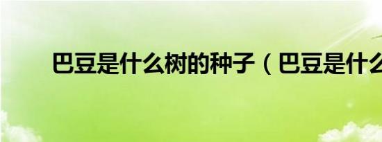 巴豆是什么树的种子（巴豆是什么）