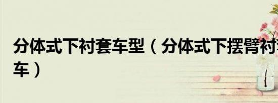 分体式下衬套车型（分体式下摆臂衬套有哪些车）