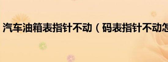 汽车油箱表指针不动（码表指针不动怎么办）