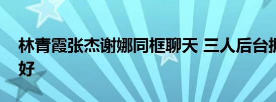 林青霞张杰谢娜同框聊天 三人后台拥抱感情好