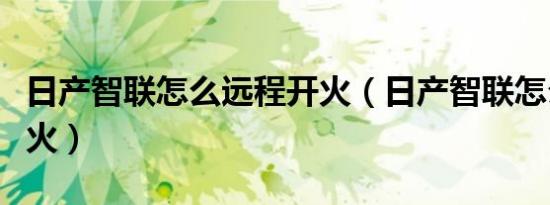 日产智联怎么远程开火（日产智联怎么远程点火）