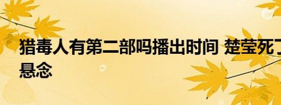 猎毒人有第二部吗播出时间 楚莹死了结局留悬念