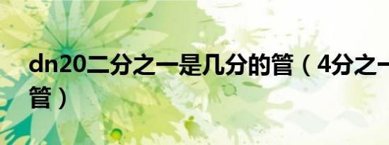dn20二分之一是几分的管（4分之一是几分管）