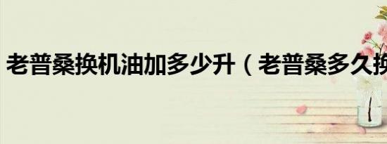 老普桑换机油加多少升（老普桑多久换机油）