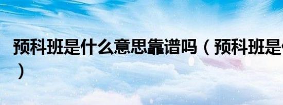 预科班是什么意思靠谱吗（预科班是什么意思）