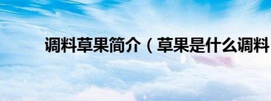 调料草果简介（草果是什么调料）
