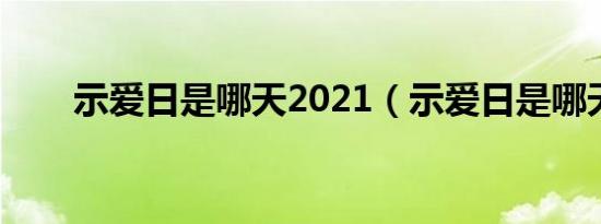 示爱日是哪天2021（示爱日是哪天）
