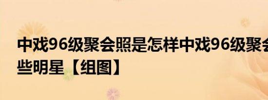 中戏96级聚会照是怎样中戏96级聚会照有哪些明星【组图】