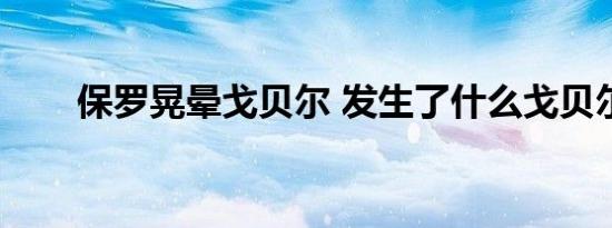 保罗晃晕戈贝尔 发生了什么戈贝尔：