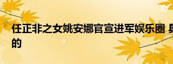 任正非之女姚安娜官宣进军娱乐圈 具体怎样的