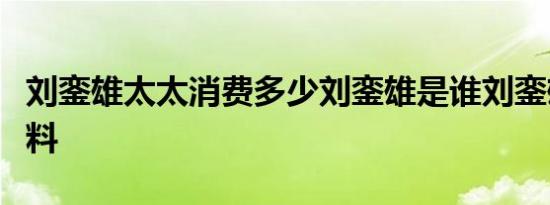 刘銮雄太太消费多少刘銮雄是谁刘銮雄个人资料