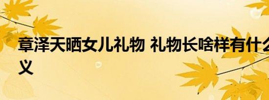 章泽天晒女儿礼物 礼物长啥样有什么特殊含义