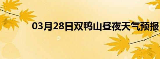 03月28日双鸭山昼夜天气预报