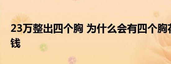 23万整出四个胸 为什么会有四个胸花了多少钱