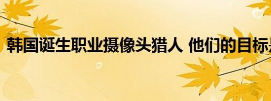 韩国诞生职业摄像头猎人 他们的目标是什么