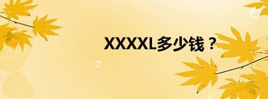 XXXXL多少钱？