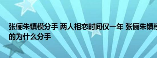 张俪朱镇模分手 两人相恋时间仅一年 张俪朱镇模怎么认识的为什么分手