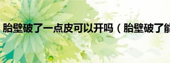 胎壁破了一点皮可以开吗（胎壁破了能补吗）