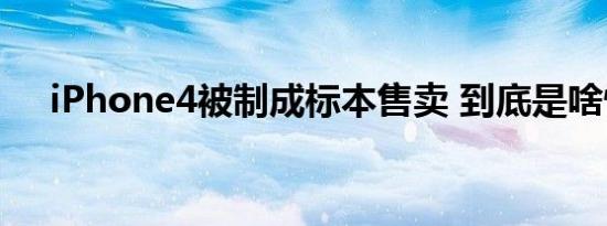 iPhone4被制成标本售卖 到底是啥情况