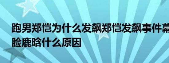 跑男郑恺为什么发飙郑恺发飙事件幕 郑恺翻脸鹿晗什么原因