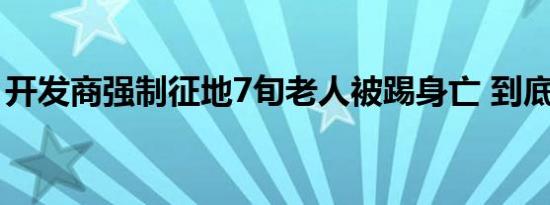 开发商强制征地7旬老人被踢身亡 到底怎样的