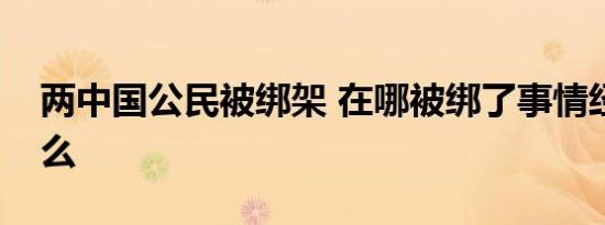两中国公民被绑架 在哪被绑了事情经过是什么