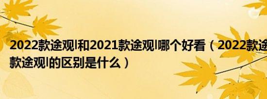 2022款途观l和2021款途观l哪个好看（2022款途观l和2021款途观l的区别是什么）