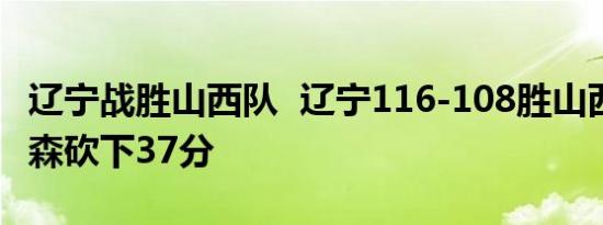 辽宁战胜山西队 辽宁116-108胜山西 史蒂芬森砍下37分