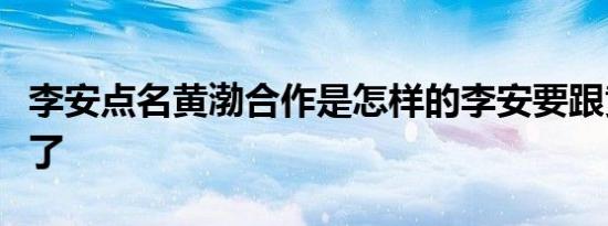 李安点名黄渤合作是怎样的李安要跟黄渤合作了