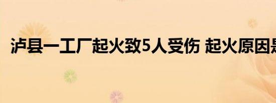 泸县一工厂起火致5人受伤 起火原因是什么