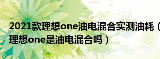 2021款理想one油电混合实测油耗（2021款理想one是油电混合吗）