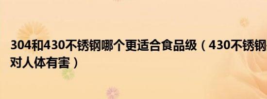 304和430不锈钢哪个更适合食品级（430不锈钢是食品级吗对人体有害）
