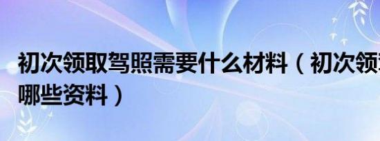 初次领取驾照需要什么材料（初次领驾照需要哪些资料）