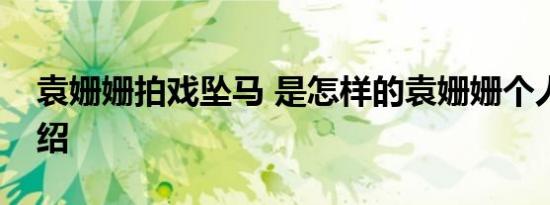 袁姗姗拍戏坠马 是怎样的袁姗姗个人资料介绍