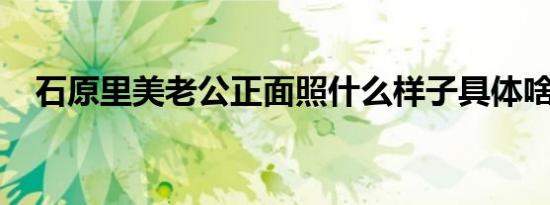 石原里美老公正面照什么样子具体啥情况