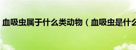 血吸虫属于什么类动物（血吸虫是什么动物）