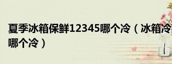 夏季冰箱保鲜12345哪个冷（冰箱冷藏12345哪个冷）