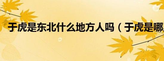 于虎是东北什么地方人吗（于虎是哪里人）