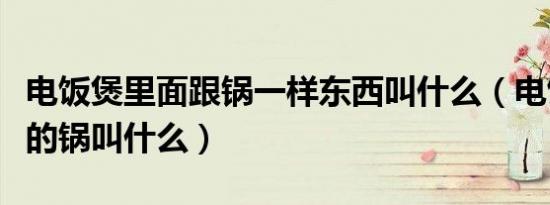 电饭煲里面跟锅一样东西叫什么（电饭煲里面的锅叫什么）