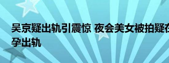 吴京疑出轨引震惊 夜会美女被拍疑在谢楠怀孕出轨
